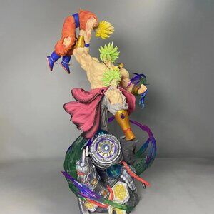 30cm Dragon Ball Z Broly Vs Goku Son Goku Statue Figure Gift Collectible Anime
